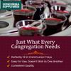 Concordia Supply Communion Cups - 1-3/8" Recyclable Hard Plastic Cups w/Smooth Edges & Fits Standard Holy Communion Trays for Church Services, Fellowship & Santa Cena, (1000 Count) view 3