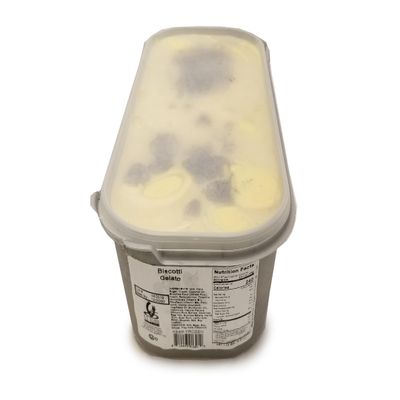 G.S. Italian Biscotti Gelato Frozen - 143 oz (Pack of 2) | Authentic Artisan Dessert