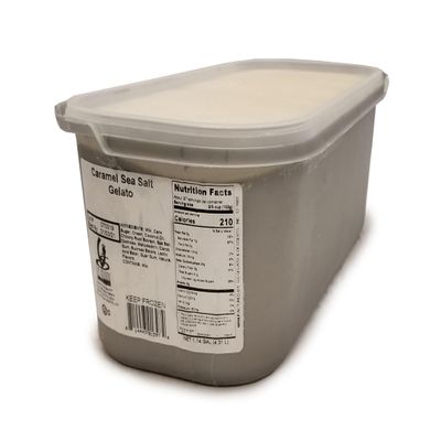 G.S. Italian Caramel Sea Salt Gelato Frozen - 143 oz (Pack of 2) | Authentic Artisan Dessert