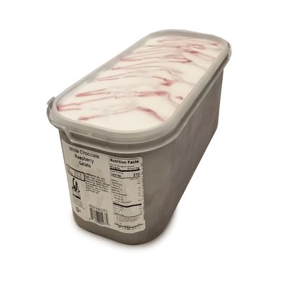 G.S. Italian White Chocolate with Raspberry Gelato Frozen - 143 oz (Pack of 2) | Authentic Artisan Dessert