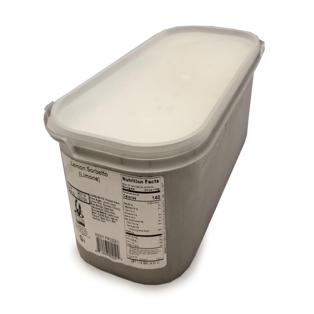 G.S. Italian Lemon Sorbet Frozen - 143 oz (Pack of 2) | Authentic Artisan Dessert