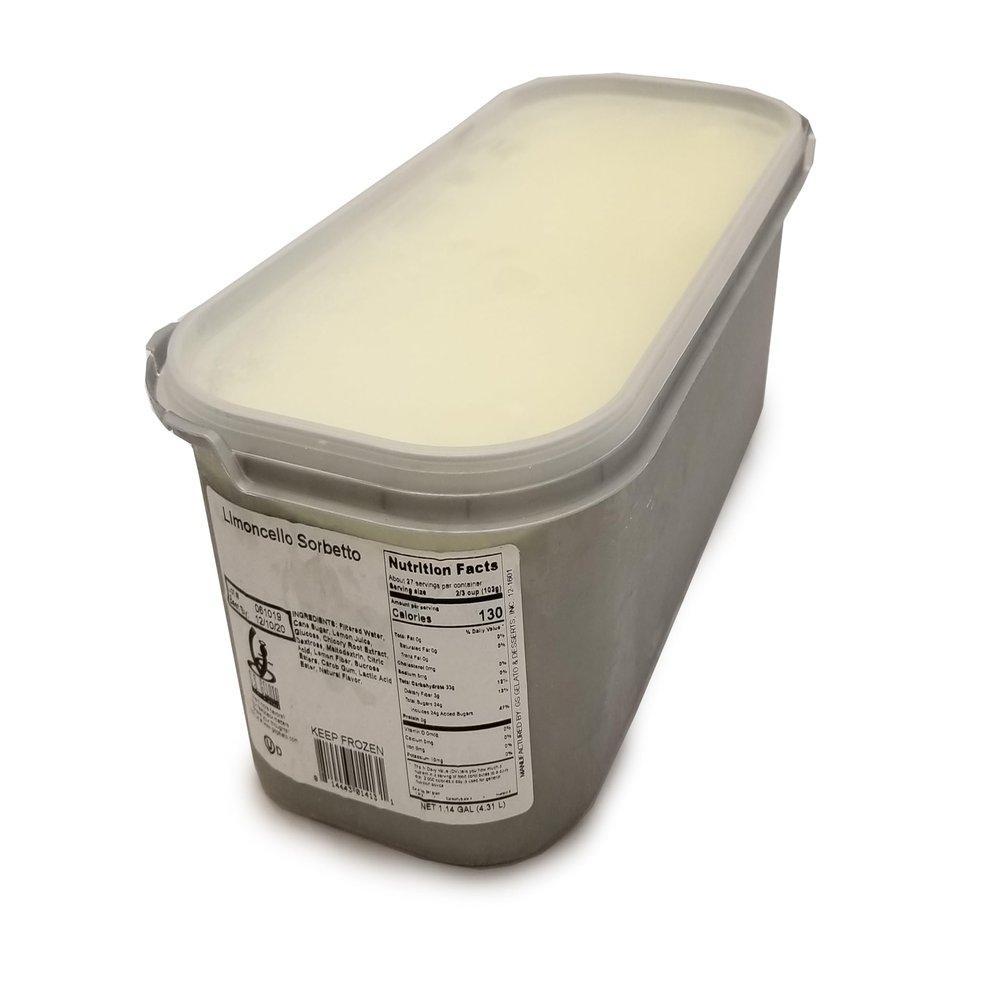 G.S. Italian Limoncello Sorbet Frozen - 143 oz (Pack of 2) | Authentic Artisan Dessert