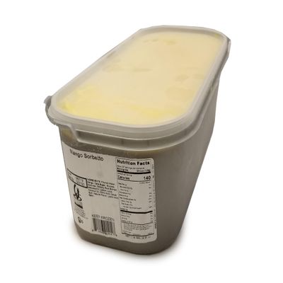 G.S. Italian Mango Sorbet Frozen - 146 oz (Pack of 2) | Authentic Artisan Dessert