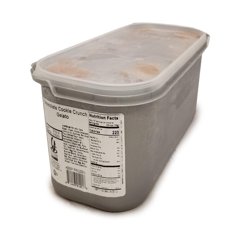 Authentic Italian Chocolate Cookie Crunch Gelato - 143 oz (Pack of 2) by G.S. Gelato