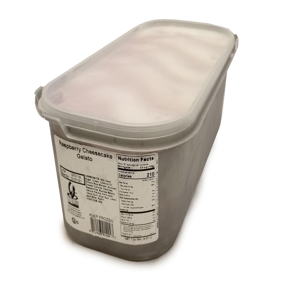 Authentic Italian Raspberry Cheesecake Gelato - 143 oz (Pack of 2) by G.S. Gelato