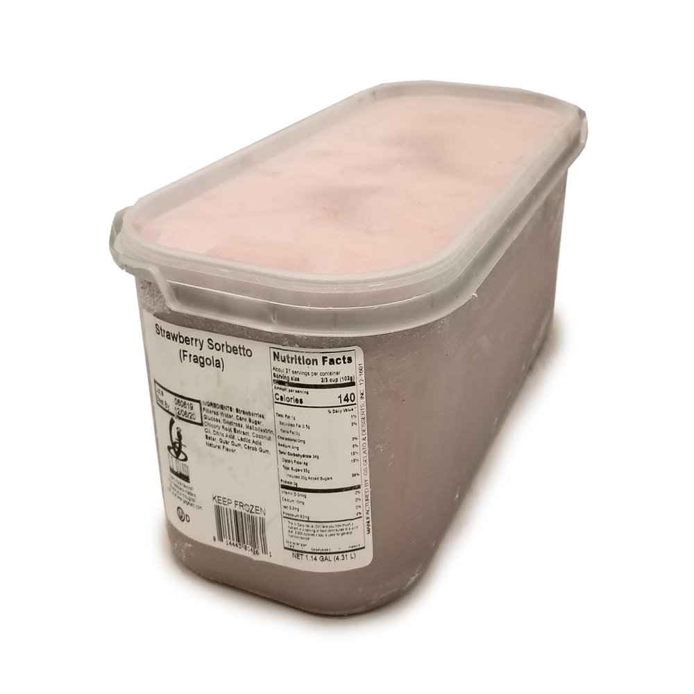 Authentic Italian Strawberry Sorbet - 143 oz (Pack of 2) by G.S. Gelato