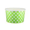 20 oz Yogurt Paper Cups- 600 Count (Polka Dot Green) view 1