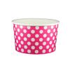 20 oz Yogurt Paper Cups- 600 Count (Polka Dot Pink) view 1