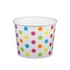 16 oz Yogurt Paper Cups- 1000 Count (Polka Dot- Rainbow) view 1