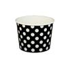 16 oz Yogurt Paper Cups- 1000 Count (Polka Dot- Black) view 1