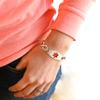 My Identity Doctor Medical Bracelet For Women With Free Engraving, Stainless Steel Personalized Medic ID Custom Sized, 1.5cm Gold Tone Chain Pink Alert - Made in USA - WRIST SIZE 7.5 inch view 2