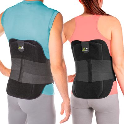 BraceAbility LSO Back Brace for Herniated, Degenerative & Bulging Disc Pain Relief, Sciatica, Spine Stenosis | Medical Lumbar Support Device for Post Surgery & Fractures with Hot/Cold Therapy (L)