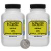 Activated Charcoal [C] 100% ACS Grade Course Granules 8 Oz in Two Space-Saver Bottles USA view 1