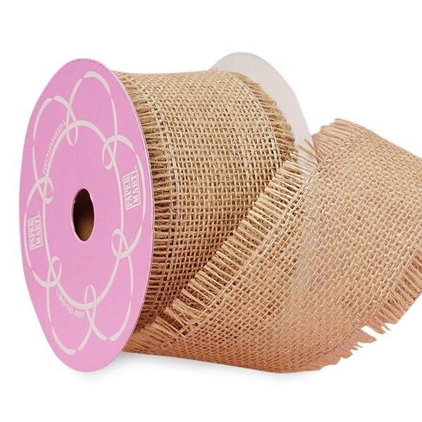 2 1/2" X 10 Yards Natural Fine Burlap Ribbon