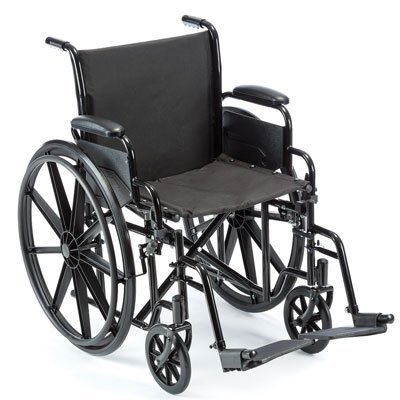Value K1 Wheelchair with Footrests, 16x16 - 1 Each / Each