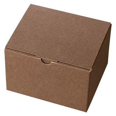 Heads MBR-GB4 Plain Gift Box, Made in Japan, S, W 6.4 x H 4.3 x D 5.5 inches (163 x 110 x 140 mm), Brown, Box of 10