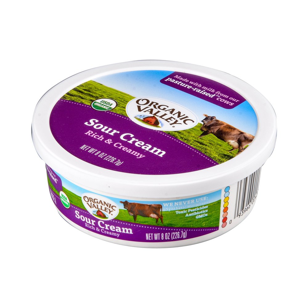 Organic Valley, Sour Cream Organic, 8 Ounce