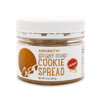 Amoretti Natural Crunchy Ginger Snap Cookie Spread, 12 Ounce