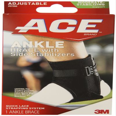 ACE Ankle Brace with Side Stabilizers One Size 1 Each