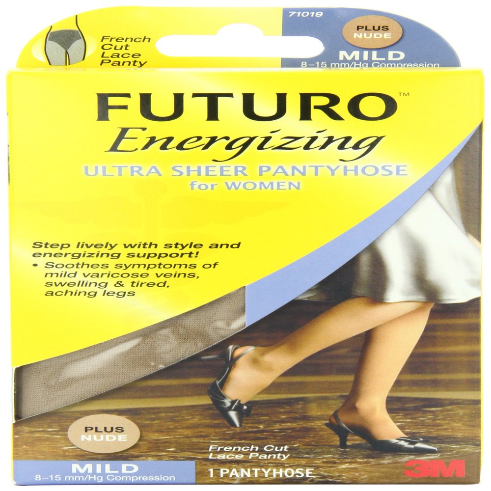 FUTURO Ultra Sheer Pantyhose Women, Plus, Nude, F Cut