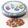Scott's Cakes Rainbow Mix Chocolate Covered Sunflower Seeds in a Mini Jeweltone Tin view 1