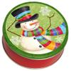Scott's Cakes Rainbow Mix Chocolate Covered Sunflower Seeds in a Mini Scarf Snowman Tin view 3