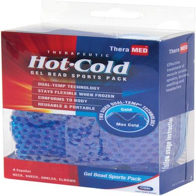 Theramed Gel Ice Pack Beads, Dual Sided Reusable Hot Cold Pack, Ice Pack For Back, Arm, Knee, Shoulder, Elbow