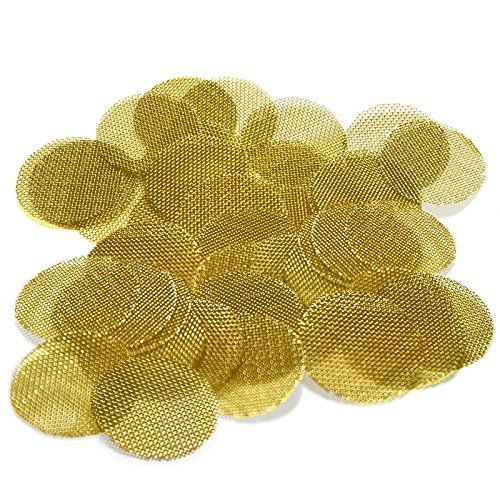 50 Beamer Premium Brass Screens 0.625" (5/8") Inch Size + Limited Edition Beamer Smoke Sticker