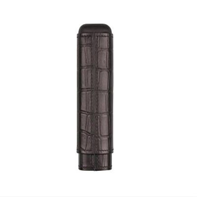Cigars Slide Case Black Leather Croc embossing Zedernholzeinlage-Robusto 2
