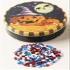 Scott's Cakes Patriotic Mix Chocolate Covered Sunflower Seeds in a Mini Happy Halloween Tin view 1