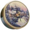 Scott's Cakes Patriotic Mix Chocolate Covered Sunflower Seeds in a Mini Village Christmas Tin view 3