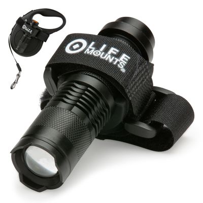 Life Mounts LED Dog Leash Flashlight - 3.5 x 1.5 in, White - Flashlight for Retractable Dog Leashes - Three Modes for Night Time Walks - 1000 ft Beam