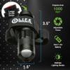 Life Mounts LED Dog Leash Flashlight - 3.5 x 1.5 in, White - Flashlight for Retractable Dog Leashes - Three Modes for Night Time Walks - 1000 ft Beam view 3