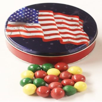 Scott's Cakes Holiday Mix Gourmet Chocolate Malt Balls in a Mini Blanket of White Tin