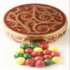 Scott's Cakes Holiday Mix Gourmet Chocolate Malt Balls in a Mini Golden Swirl Tin view 1