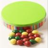 Scott's Cakes Holiday Mix Gourmet Chocolate Malt Balls in a Mini Rainbow Stripes Tin view 1