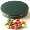 Scott's Cakes Holiday Mix Gourmet Chocolate Malt Balls in a Medium Solid Green Tin view 1