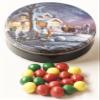 Scott's Cakes Holiday Mix Gourmet Chocolate Malt Balls in a Large Sleigh Ride Tin view 1