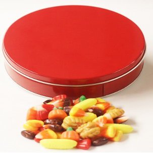 Scott's Cakes Fall Festival Mix in a Small Metallic Red Tin