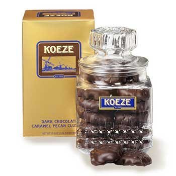 Dark Chocolate, Caramel, Pecan Clusters - 19.5 oz. Decanter