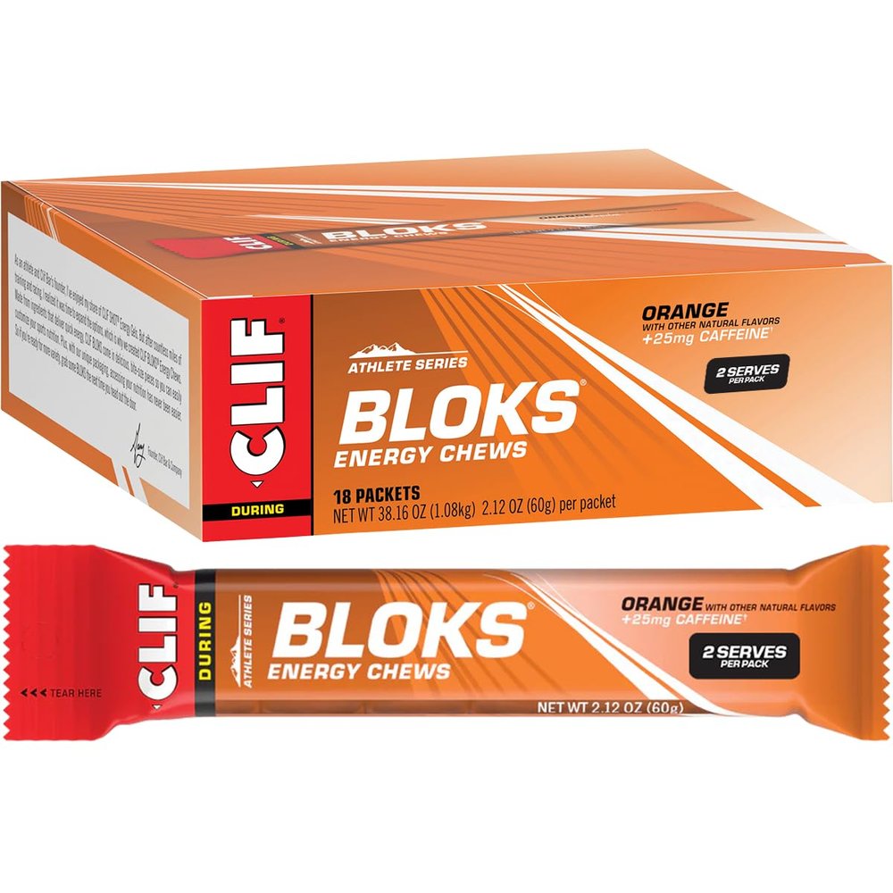 CLIF Bar, Shot Bloks Orange, 2.12 Oz (Pack of 18)