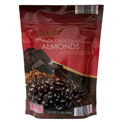 Choceur Dark Chocolate covered Almonds (1 x 12 oz Pack)