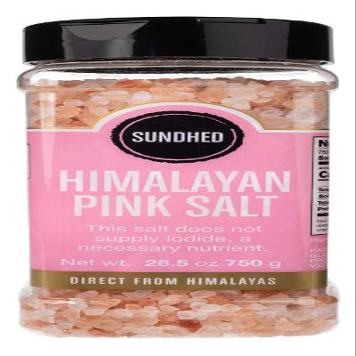 Sundhed Pink Himalayan Gourmet Salt (Course) in Refill | 750 Grams (26.45 oz) | Natural Rock Salt for Seasoning | Keto Friendly and Kosher Certified