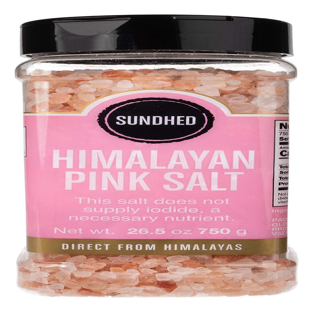 Sundhed Pink Himalayan Gourmet Salt (Course) in Refill | 750 Grams (26.45 oz) | Natural Rock Salt for Seasoning | Keto Friendly and Kosher Certified