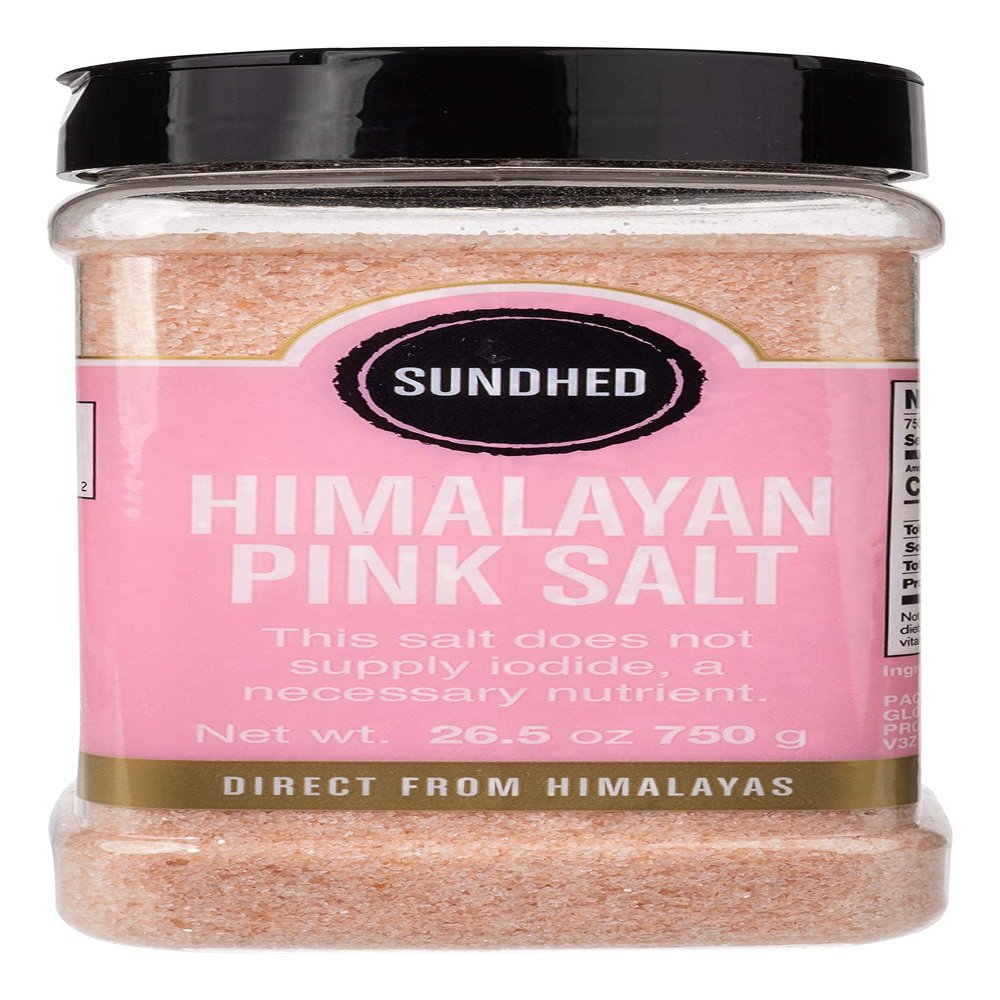 Sundhed Pink Himalayan Gourmet Salt (Fine) in Refill | 750 Grams (26.45 oz) | Natural Rock Salt for Seasoning | Keto Friendly and Kosher Certified