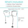 Vive Toilet Safety Rails for Seniors - Adjustable Grab Bars for Toilet - Toilet Safety Frame - Toilet Assistance for Elderly & Disabled - Toilet Seat with Handles - Bathroom Assist Bar Support Aid view 2