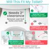 Vive Toilet Safety Rails for Seniors - Adjustable Grab Bars for Toilet - Toilet Safety Frame - Toilet Assistance for Elderly & Disabled - Toilet Seat with Handles - Bathroom Assist Bar Support Aid view 3