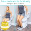 Vive Toilet Safety Rails for Seniors - Adjustable Grab Bars for Toilet - Toilet Safety Frame - Toilet Assistance for Elderly & Disabled - Toilet Seat with Handles - Bathroom Assist Bar Support Aid view 4