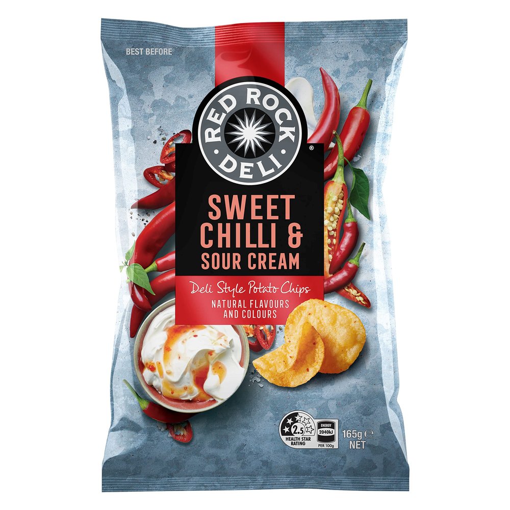 Red Rock Chip Sweet Chilli and Sour Cream 165g