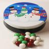 Scott's Cakes Christmas Chocolate Malt Balls in a Medium Whimsical Snowman Tin view 1
